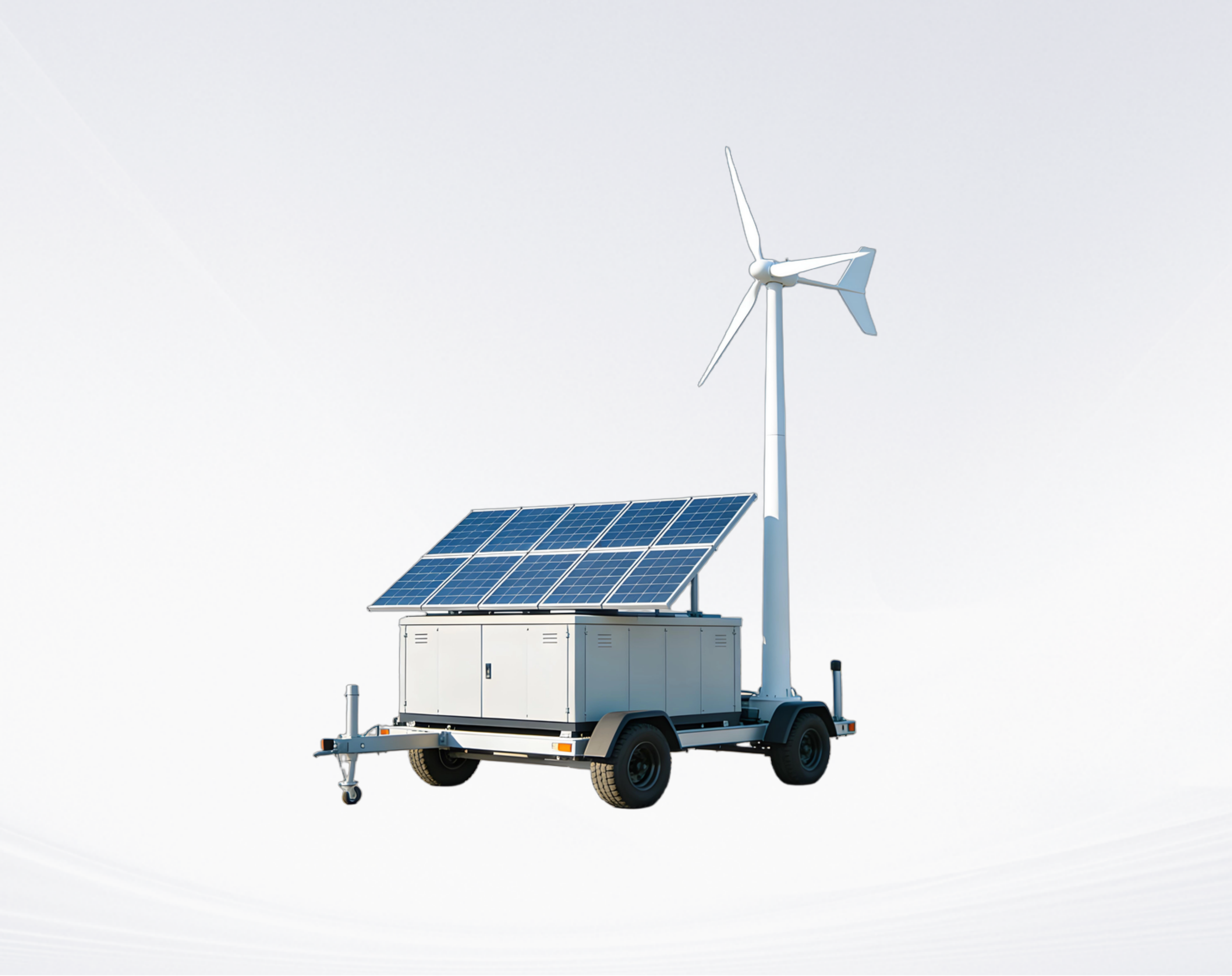 2KW Mobile Wind-Solar Hybrid Energy Storage Trailer